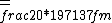 =\\frac{20*197}{137} fm